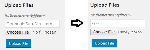 Upload scss files within the theme editor