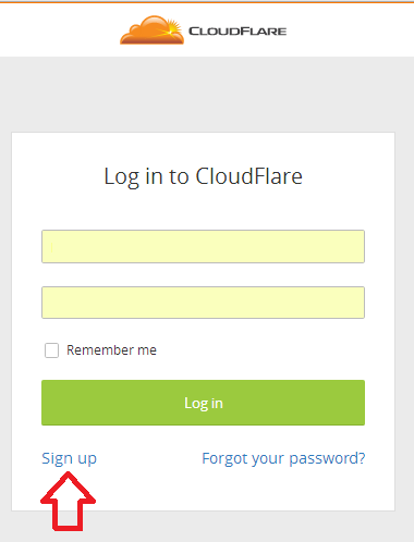 Step7.2 CloudFlare Login Page