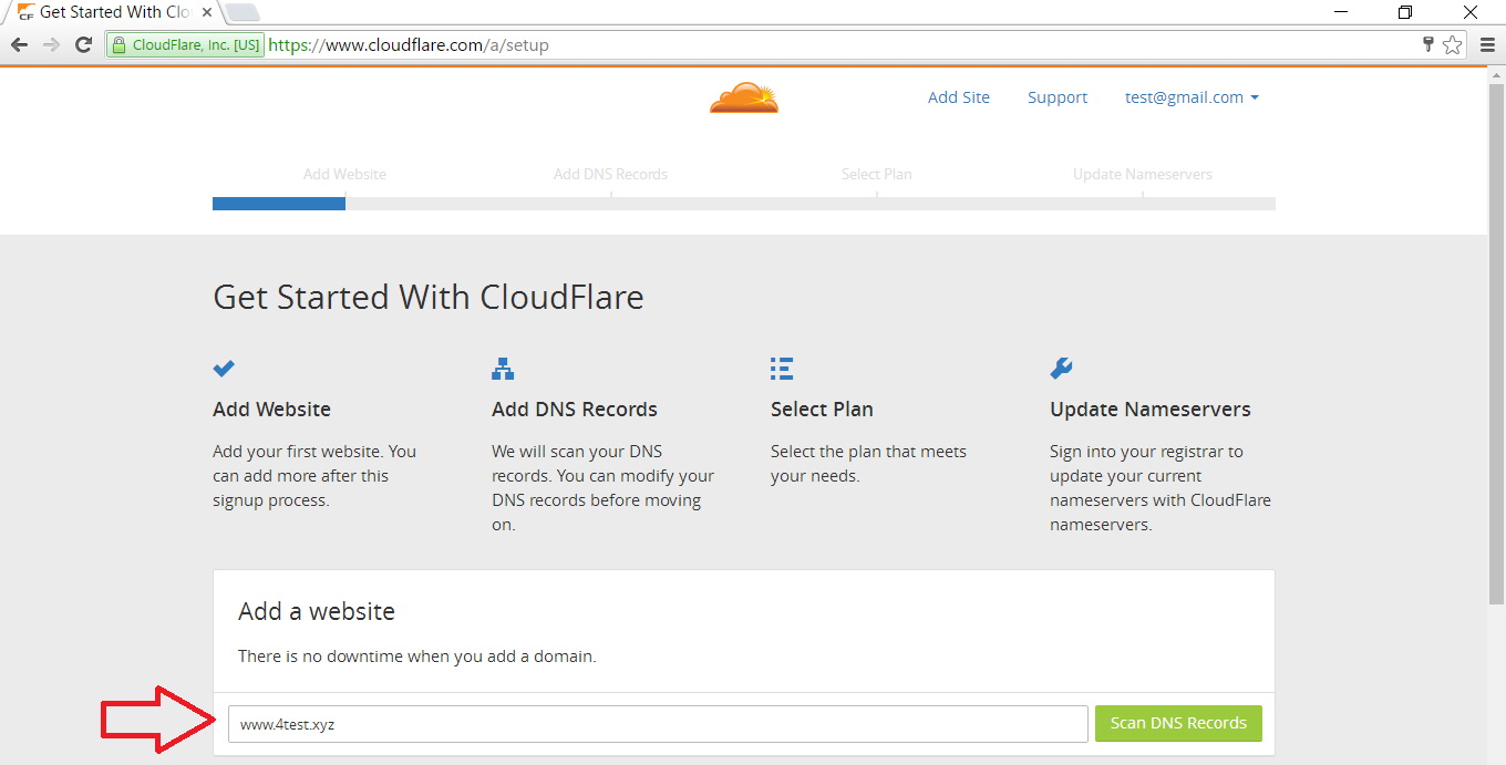 Step7.3 CloudFlare Add Website