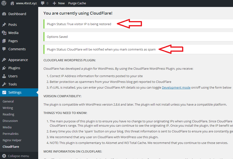 Step7.5 CloudFlare True Vistior IP Being Restored Success Alert