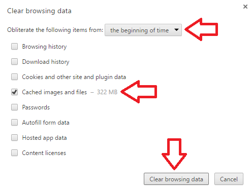 Step7.9 CloudFlare Chrome Clear Browsing Cache