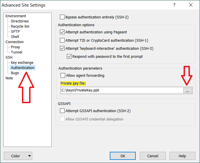 Step8.1.2 Configure WinSCP SSH Private Key