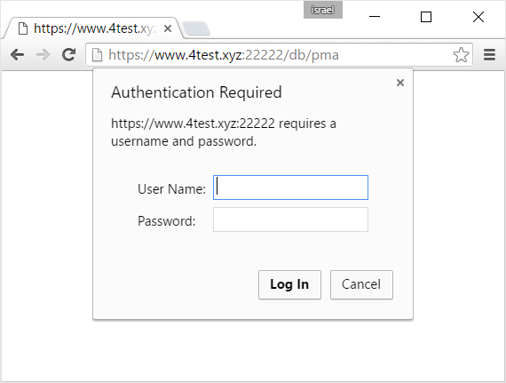 Step8.2.1 Enetering EasyEninge Credentials To Access PhpMyAdmin