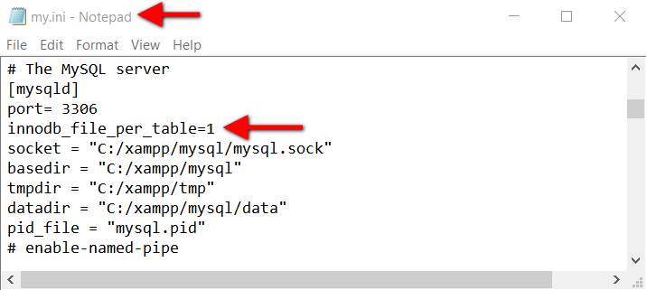 Step3.1 MySQL Editing my.ini File